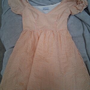 Urban Outfitters Peach Gingham Kids Dress